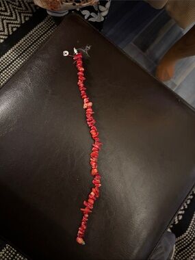 Red Coral Chip Ankle Women Jewelry
